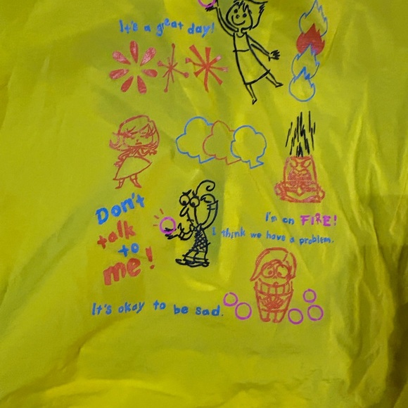 Disney Parks Pixar “Inside Out’ Windbreaker Yellow Size Adult - Picture 10 of 10